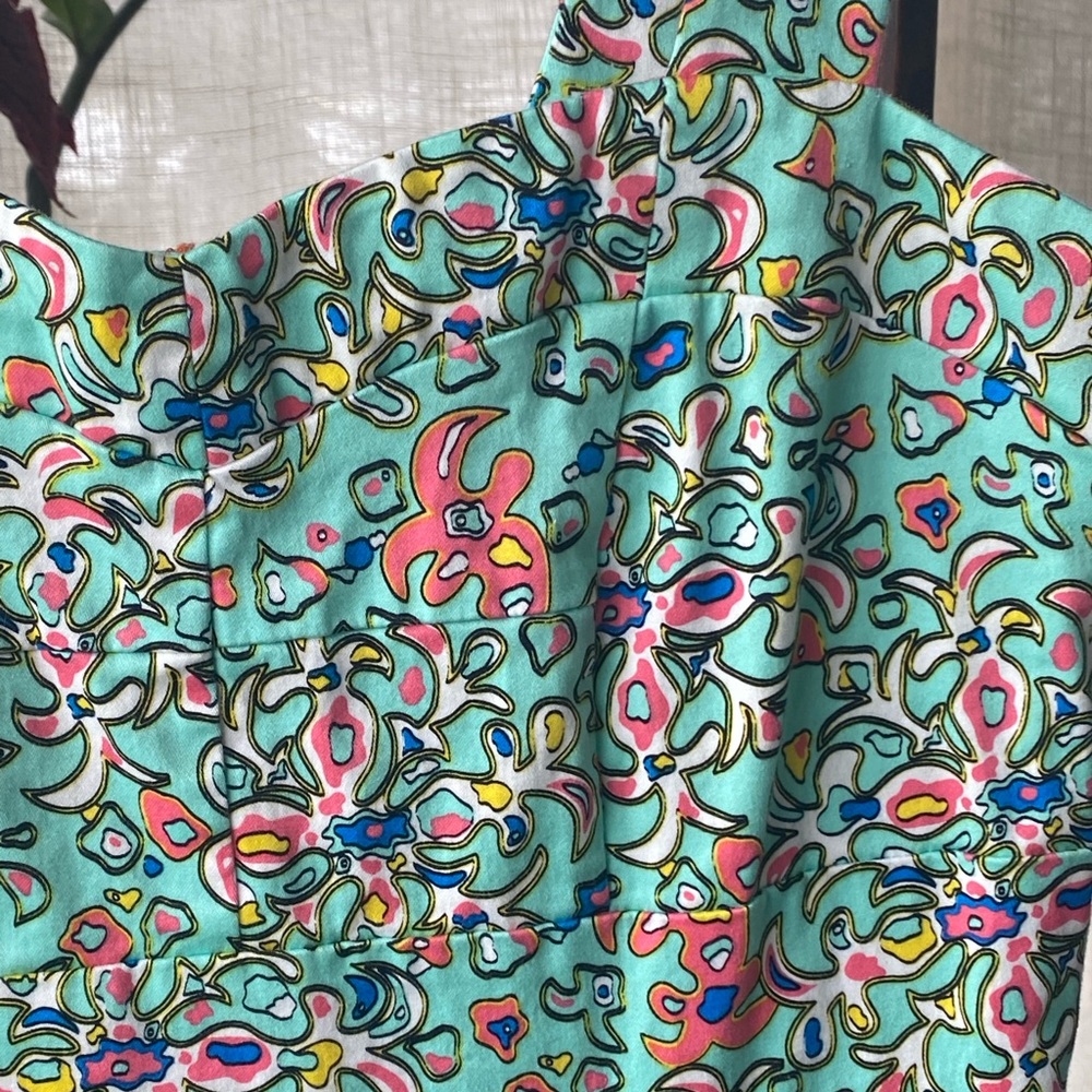 Tracy Negoshian Abstract Teal Dress